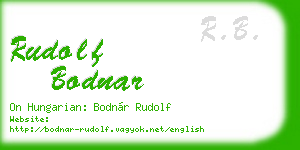 rudolf bodnar business card